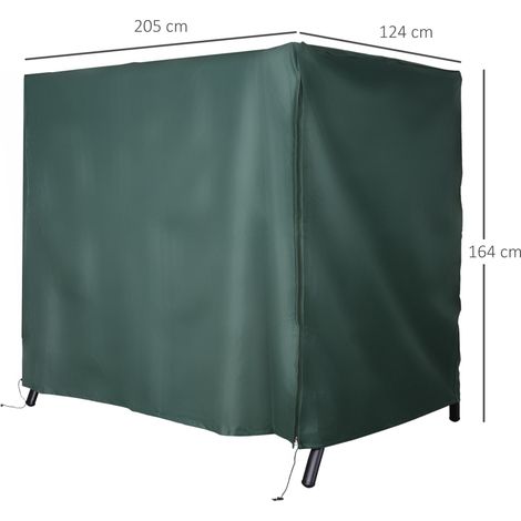 Housse pour balancelle de jardin, housse de protection pour balancelle de style hollywoodien, imperméable, protection solaire, Oxford, 205 x 124 x 164 cm (1/5)