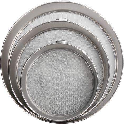 Ensemble de 3 Tamis à Farine en Acier Inoxydable 304, Filtre à Poudre Rond pour Pâtisserie et Cuisine