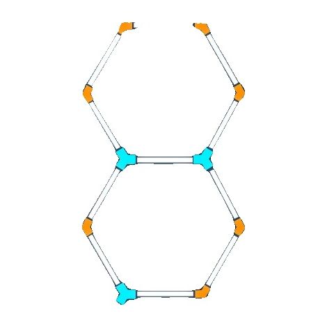 Lámpara de techo LED para garaje, diseño hexagonal, de bajo consumo, HC-9717 (1/2)