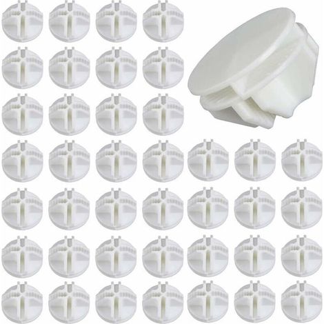 40pcs Fils Cube Plastique ABS Connecteur Cube de Rangement Blanc Raccord Meuble de Rangement Raccord Meuble de Rangement Cube de Fil Modulaire Cube en Grille pour Étagère Casier de Rangement (1/5)