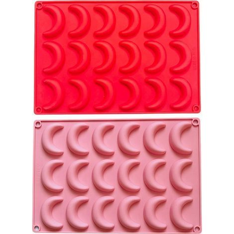 Moule à Pâtisserie Silicone Vanillekipferl - 2x Moule à Pâtisserie Silicone Vanillekipferl – 18 Formes par Tapis – Résistant à la Chaleur jusqu'à 230°C – Flexible & Antiadhésif (1/5)