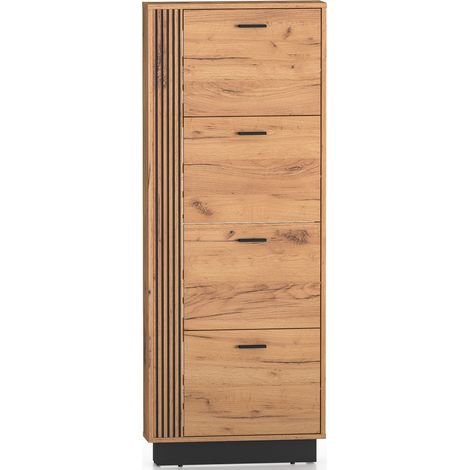 Selsey Vasco - Banco zapatero - 60 cm - efecto roble (1/5)