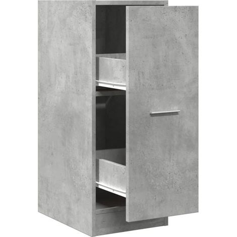 Armoire de pharmacie en bois d'ingénierie, gris béton, 30 x 41 x 77,5 cm (1/5)