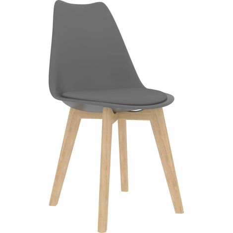 Maison Exclusive - Chaises à manger lot de 2 Gris Plastique (1/5)