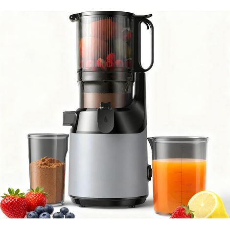 Extracteur de Jus à Pression Froide avec Triple Filtres, Mastication Lente, Entrée 130mm (Fruits/Légumes Entiers)