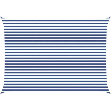 Toldo Vela de Sombra Azul y 5 x 3,5 m 100% Poliéster Oxford vidaXL