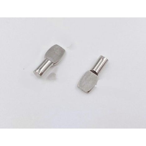 Lot de 20 supports d'étagère, chevilles de support, supports de plaque d'étagère en métal nickelé pour accessoires de bureau et d'armoire - 5 mm x 20 mm (1/5)