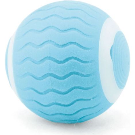 Gioco per gatti pallina rotante ricaribile azzurra 4,2 cm