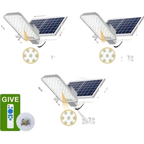 Solar-Straßenlaterne, einstellbare Helligkeit, wasserdichtes Design, 6000Mah-3Pack (1/2)