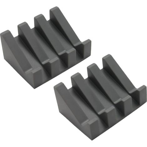 Set di 2 portasapone in silicone con foro di scarico inclinato, vassoio raccogligocce per bagno e cucina, facili da pulire - Crezuo