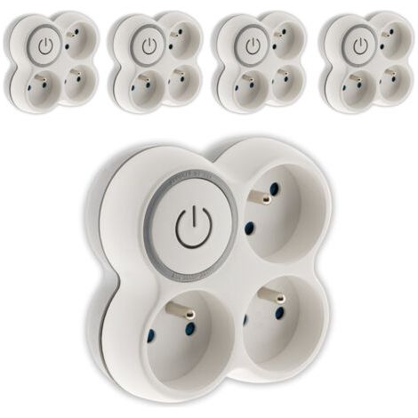 Zenitech – Lot de 5 multiprises triplites 16A avec interrupteur marche/arrêt – Protection contre surcharges – Conception robuste pour usage intensif (1/5)