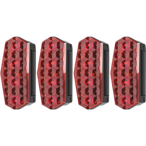 Feux Stroboscopiques pour Camions Feu Clignotant LED à Énergie Solaire 4 Pièces Pour Conduite , Alarme Automobile Pour Véhicules, Motos, Glissières De Sécurité Et Panneaux De Construction (1/5)
