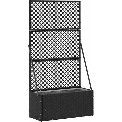 Jardinière,Bac à fleurs,Pot de fleurs Noir 70 x 30 x 135 cm Métal CFW86807 (1/5)