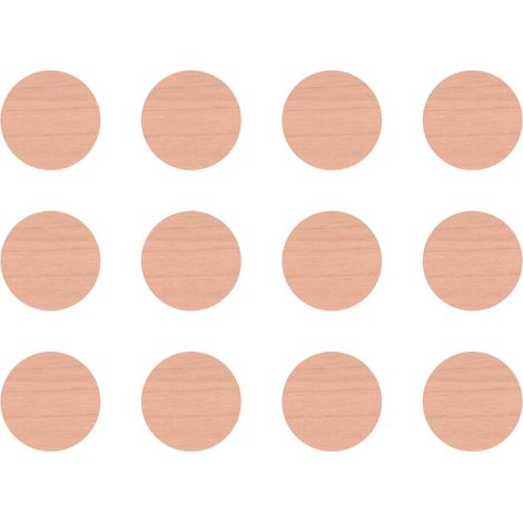 12x Cache vis adhésif autocollant diamètre 40mm protection bouchon trou obturateur meuble table chaise maison, Erable