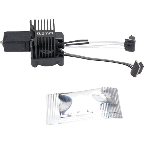 Remplacement Hotend pour imprimantes 3D Bambu Lab P1P P1S, buse intégrée de 0,6 mm, extrémité chaude avec ventilateur de refroidissement, bloc chauffant, thermistance (1/5)