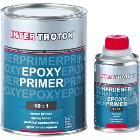 Apprêt Époxy Anticorrosion - 1 kg + 100 g - Gris Mat - Rapport 10:1 - Pour Réparation Automobile sur Métal