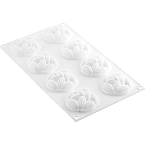 Silikomart kit tarte cocoa 8 anelli in plastica ø 70 mm + supporto silicone qualità professionale