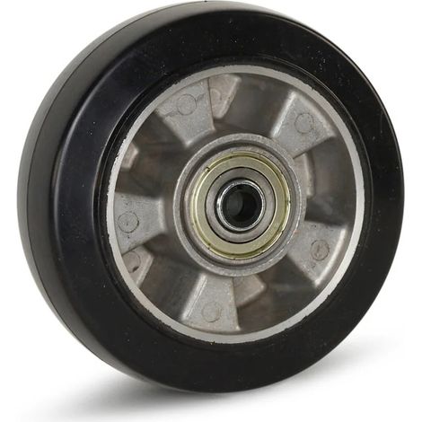 Roue libre - MESO - Caoutchouc élastique noir - 150mm - 330kg (1/2)