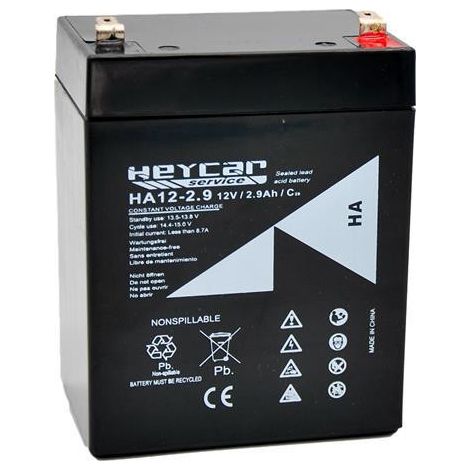 Batería Plomo AGM Heycar HA12-2.9 12V 2.9Ah