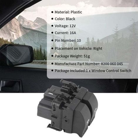 Bouton de Commutation de Commande de Fenêtre Électrique Double Pour Clio II 2 8200 060 045 (1/3)