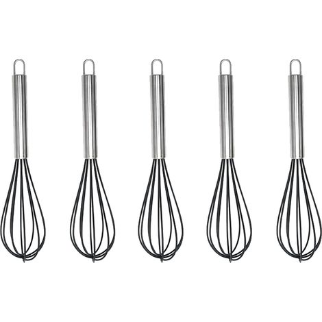 Fouet En Silicone - 5 Pièces - Multicolore - Pour Pâtisserie Et Cuisine - Mini Fouets De Cuisine (1/5)