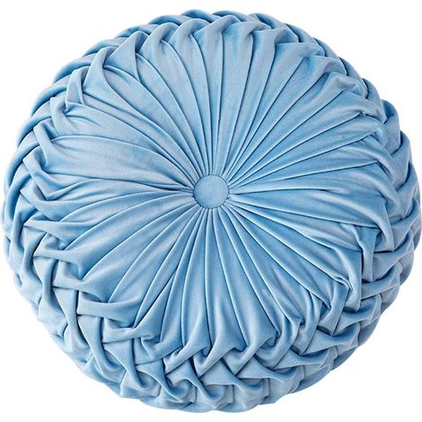 Coussin décoratif rond en velours, motif citrouille 3D, 38 cm (15 pouces), pour canapé, lit, fauteuil ou sol. (1/5)