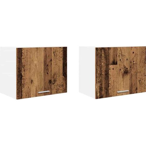Maison Exclusive - Armadio pensile 2 pcs Legno Antico e Bianco 50 x 31 x 40 cm