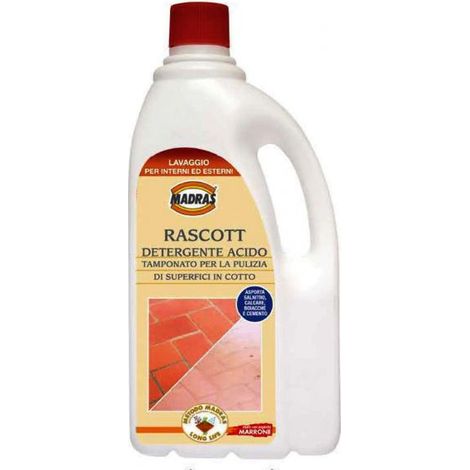 DETERGENTE RASCOTT 1 LT PAVIMENTI COTTO KLINKER GRES - MADRAS (1/4)