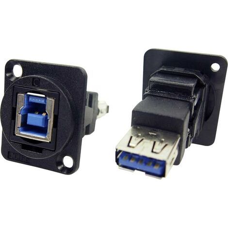 Adaptateur USB 3.0 femelle type B vers USB 3.0 femelle type A Cliff CP30206N 1 pc(s) Y625591 (1/2)