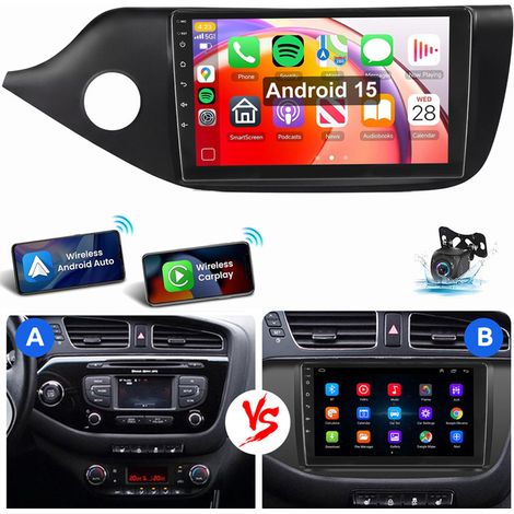 9" Pour KIA Cee'D JD 2012-2017 Autoradio CarPlay GPS WiFi SWC Android 15 1+32G CAM