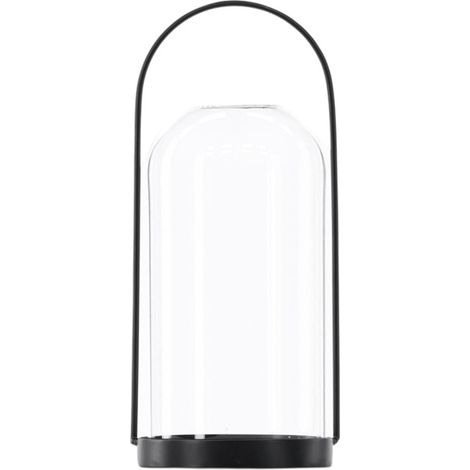 Lanterne Design en Verre "Flora" 25cm Noir (1/5)