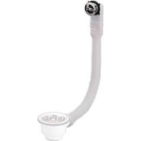 Bonde de lavabo trop plein rond – Mécanisme à évacuation rapide – Diamètre 40mm – Installation facile pour évier et lavabo (1/4)