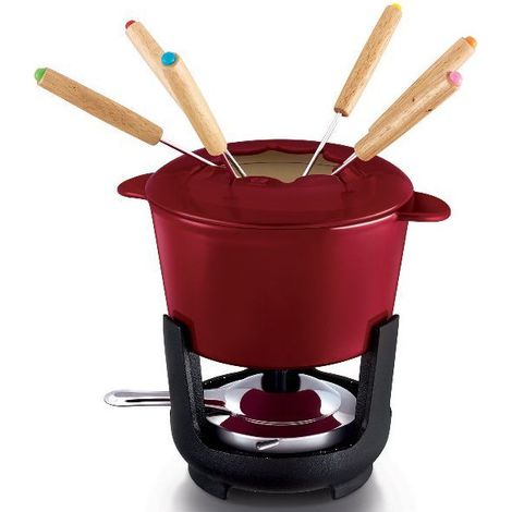 Beka Service para fondue rojo cacerola 15,5 cm 6 personas