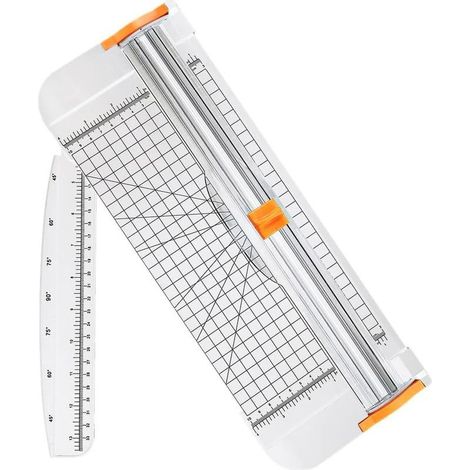 Carta A4 Taglierina a 12 Pollici, Regola di Titanio di Taglio a Ghigliottina per Carta con Sistema di Sicurezza e Sostituibile Blade (Regola di Lato Inclusa) per il Mestiere di Carta, Coupon, le Etich (1/5)