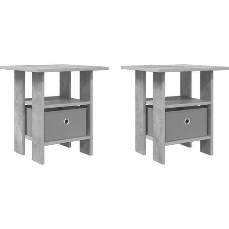 Maison Exclusive - Nachttisch 2 pcs Beton Grau 41 x 40 x 45 cm Ho