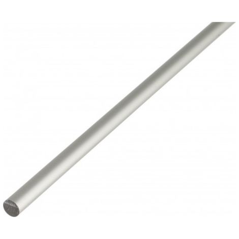 Brosse ronde en aluminium anodisé Ø6 mm – Longueur 1 m – Pour projets de bricolage – Finition argentée durable – (1/2)