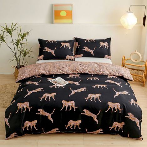 Housse De Couette - Microfibre - 200x200 Cm - Pour Enfants Filles - Ensemble 3 Pièces Avec Fermeture Éclair