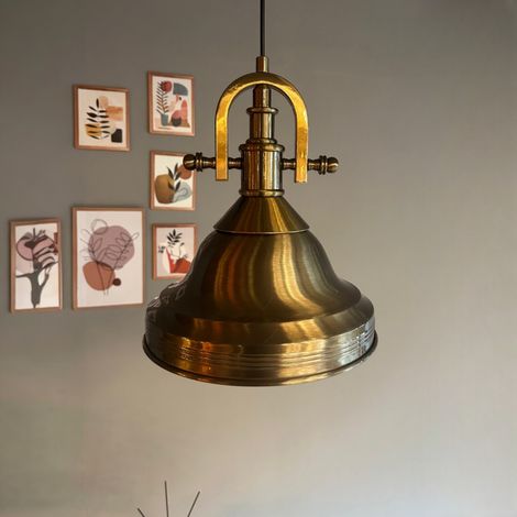 bamyum Ulmete Suspension Luminaire Vintage, Lustre Salon de 26 cm en Métal, Lampe E27 pour Chambre, Salle à Manger (1/5)