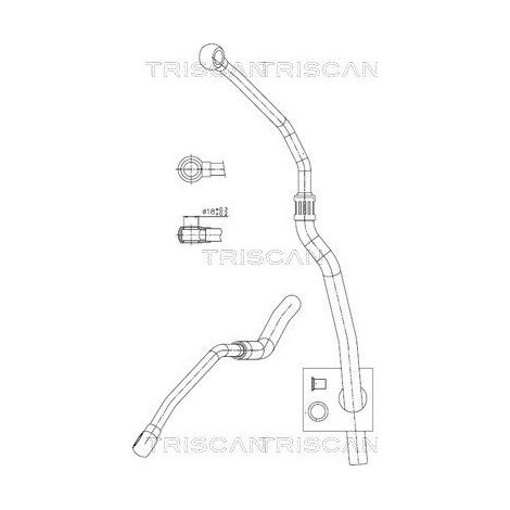 Tuyau hydraulique, direction TRISCAN 8516 11034 BMW 32 41 1 093 727
