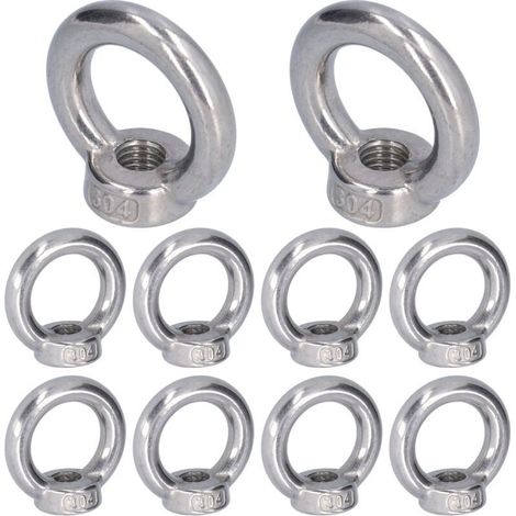 10Pcs Anneau de levage en acier inoxydable pour machines forestières M5 (1/4)