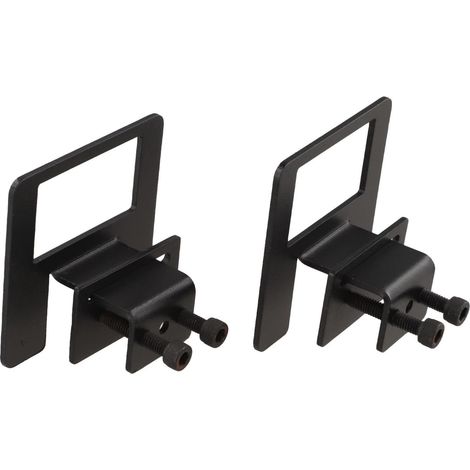 Lot de 2 pinces fixation réglables pour matelas, en acier noir (1/5)