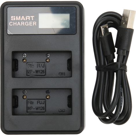 Chargeur Double Batterie USB 5V pour Appareil Photo Fujifilm XS10 XT3 XT30 XT20 XT10 XT2 XA7 XE4 XA5 XT200 XT100 X100V X100F Lot de 2 (1/5)