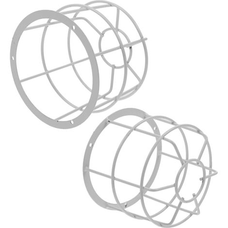 Cage de Protection Antidéflagrant pour Lampe Industrielle Blanche en Fer, 2pcs, Garde Ampoule pour Applications Industrielles et Bus Scolaire (1/5)