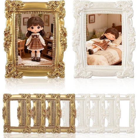 Mini Cadres Photo Vintage Style Rétro Unique Lot de 10 en Résine pour Décoration et Accessoires, pour Boutique de Manucure ou Bureau (1/5)