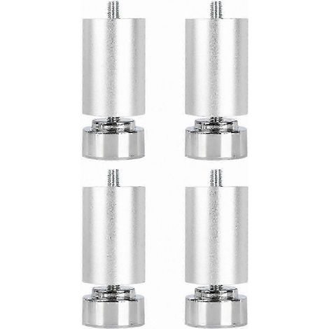 Pieds métalliques robustes et réglables, filetage M10, compatibles avec les supports de meubles - Argent 18 cm (1/5)