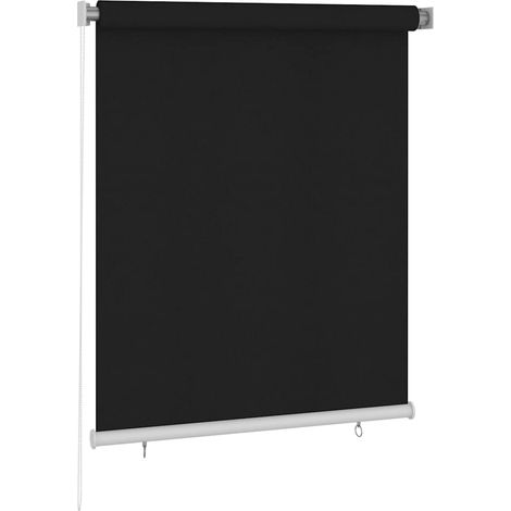Store roulant d'extérieur 120x140 cm Noir (1/5)