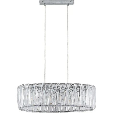 [NEUWERTIG] B-Ware Lindby Pendelleuchte Hängelampe Sofia Transparent Chrom Kunststoff E14 Led Lampe