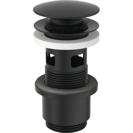 Ideal Standard - Juego de desagüe Click-Clack, negro E1482XG (1/2)