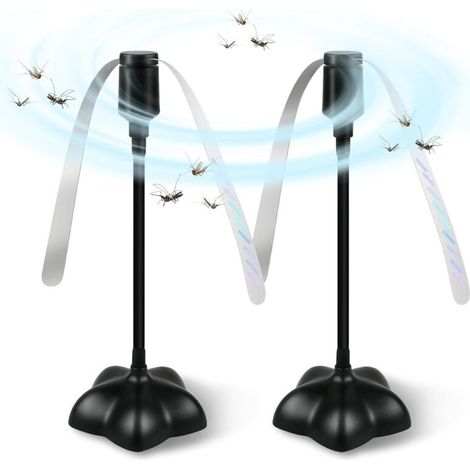Ventilateur Anti-Mouche, 2 Pièces Répulsif à Pales Extérieur & Intérieur pour Eloigner Les Mouches de la Table, Répellante Moustique Fan pour Maison Dîner, Pique-Nique et Barbecue (1/5)
