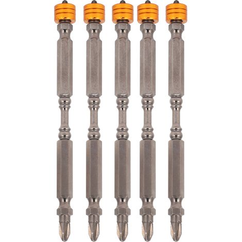 5Pièces Embouts Tournevis Acier Allié Serrage Vis à Bobine Magnétique Anti‑Dérapant Outils Manuels (1/5)